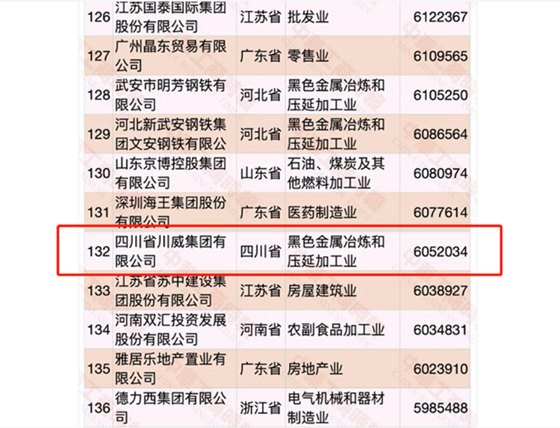 第132位、第5位！集團(tuán)發(fā)展穩(wěn)步向前!(圖2)